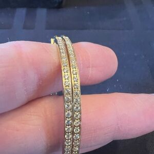 Hoops! New! No tags, beautiful, gold filled with cz diamonds